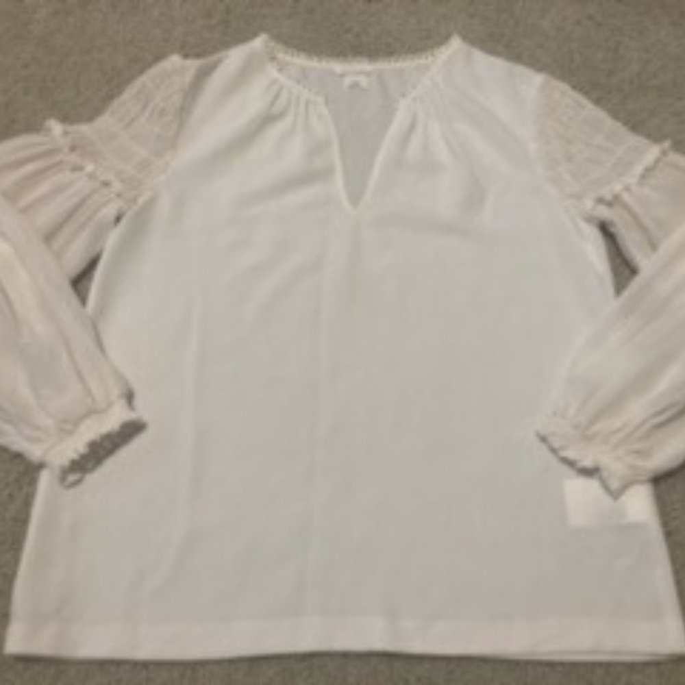 Club Monaco, Women's Cream Blouse, Size Medium
